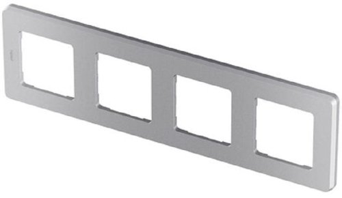 Рамка универсальная Legrand Inspiria 5-м. алюминий картинка